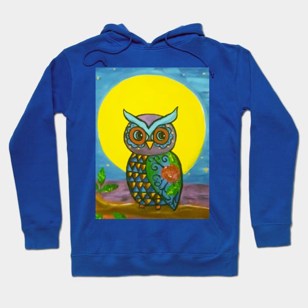 Moonlight Rose Owl Hoodie by Oregon333